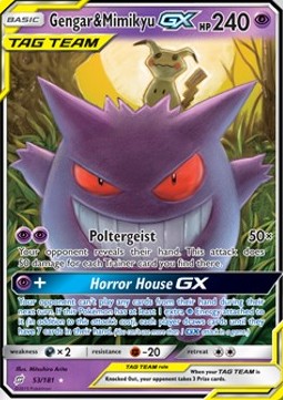Gengar & Mimikyu GX (TEU 53) Damaged!